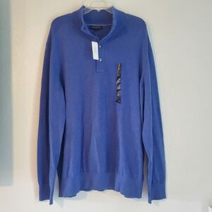 Banana Republic Sweater Mens 2XL‎ Blue Pullover Long Sleeve Cotton Shirt Casual